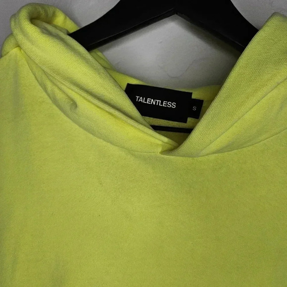 Talentless Neon Hoodie NWOT cursive logo Size Small - Picture 3 of 7